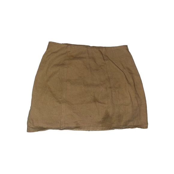 Tan Mini Skirt size L - Picture 6 of 8